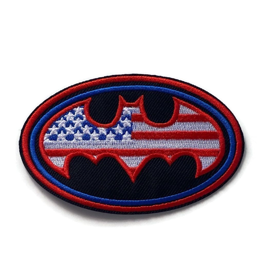 Batman USA Flag Sign Embroidered Patch